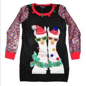 Llama Sequin Graphic sweater